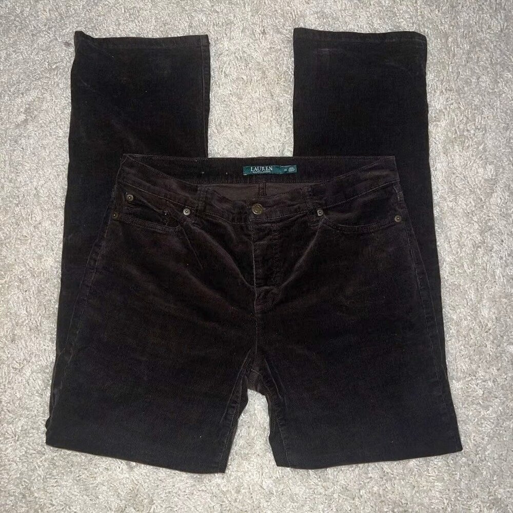 Lauren Ralph Lauren Dark Brown Corduroy Pants Size 10